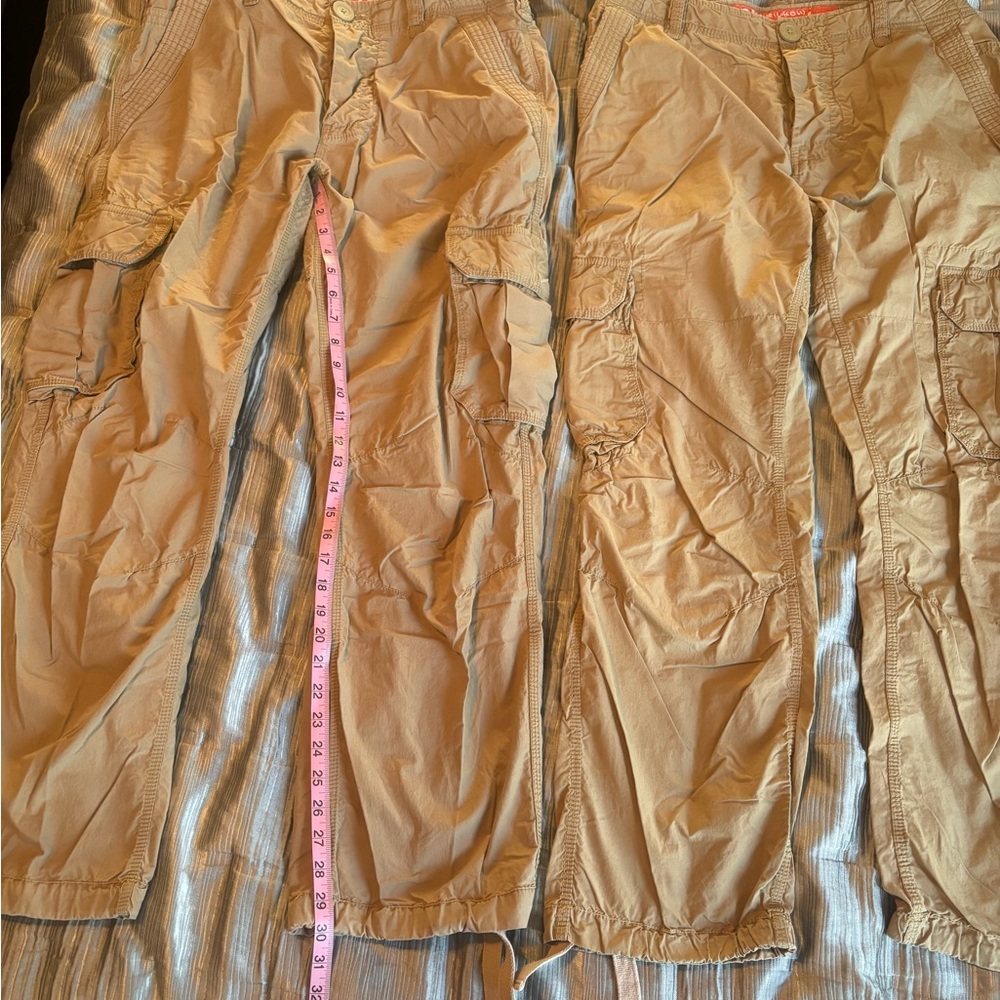 2 identical pair Men’s SUPERDRY Cargo Pants  (identical in size and style)